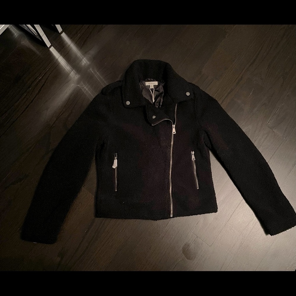 Black Sherpa Moto Jacket